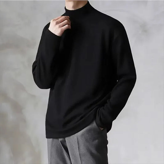 Axair Double-Sided Fleece Mock Neck Sweater