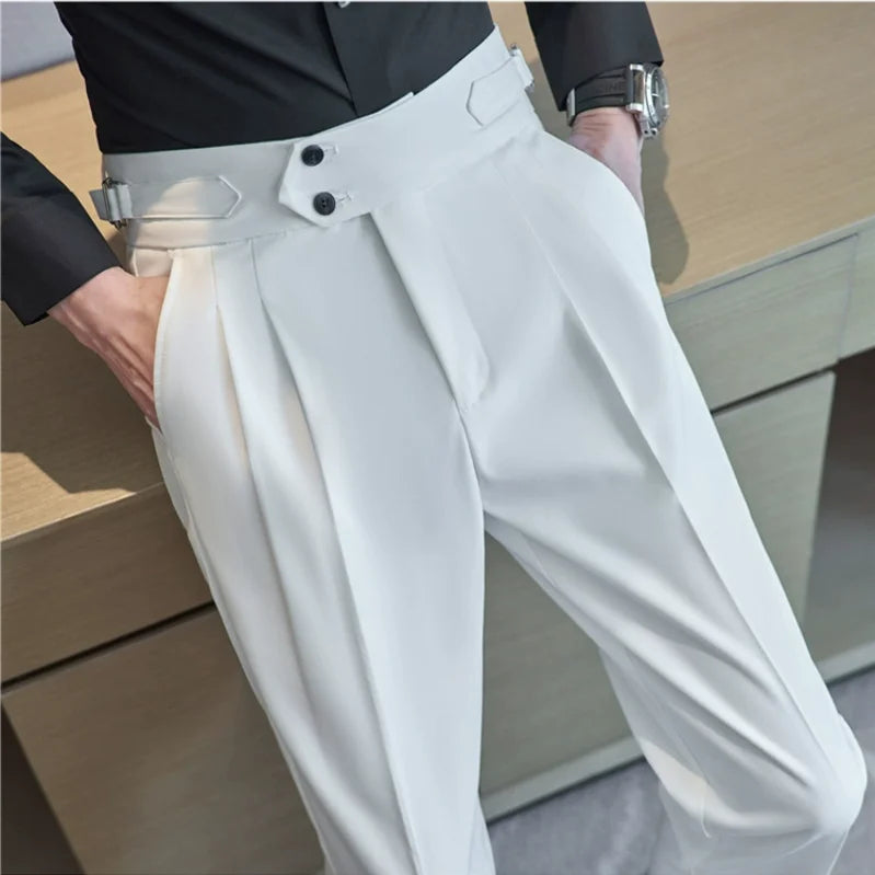 Axair British Casual Wide-Leg Pants