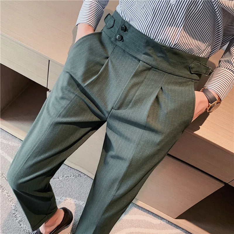 Axair British Casual Wide-Leg Pants