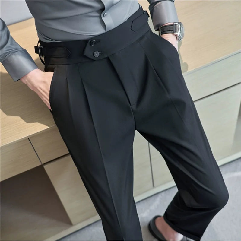 Axair British Casual Wide-Leg Pants