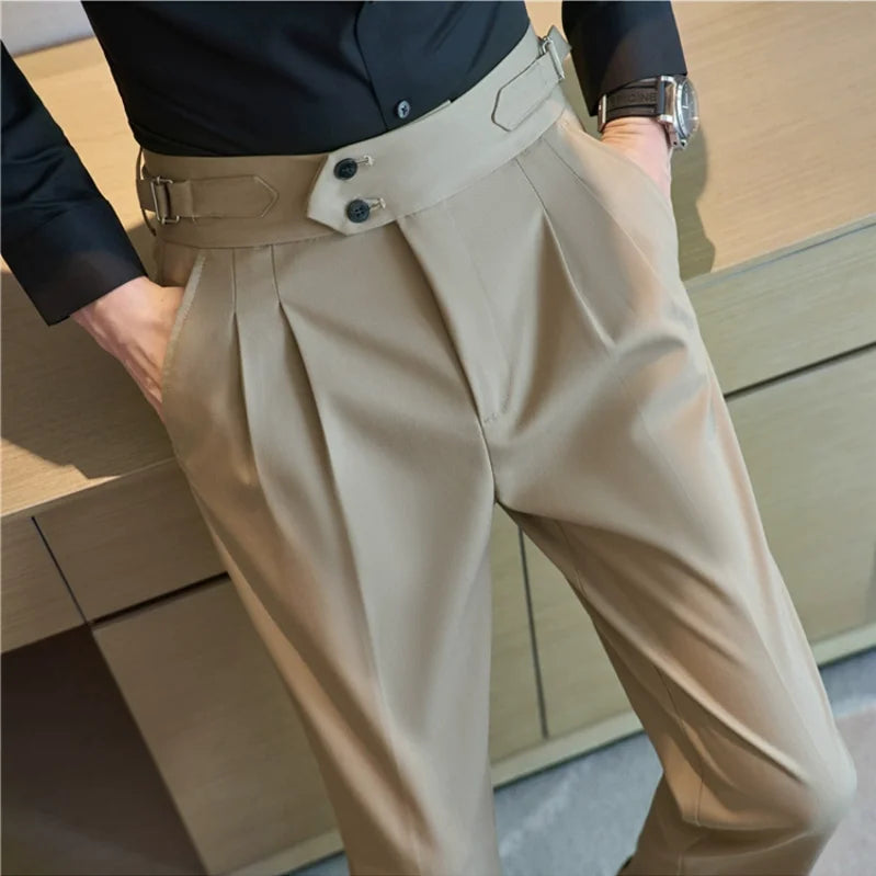 Axair British Casual Wide-Leg Pants