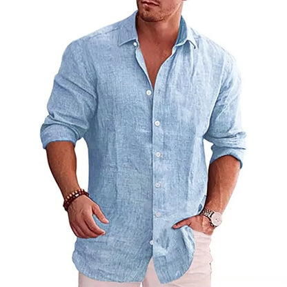 Axair Men's Cotton Linen Casual Shirt