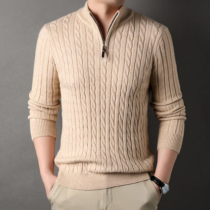 Axair Quarter 100% Wool Zip Sweater