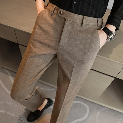 Axair Herringbone Woolen Pants