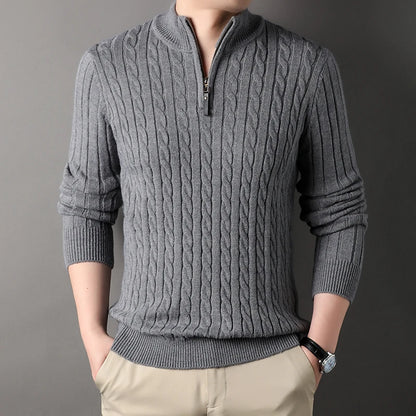 Axair Quarter 100% Wool Zip Sweater