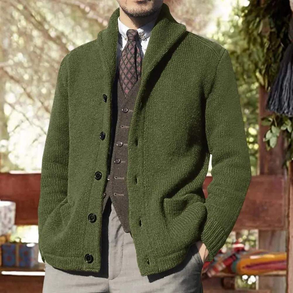 Axair Men's Knitted Cardigan Coat