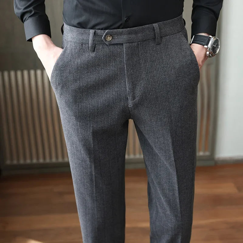 Axair Herringbone Woolen Pants