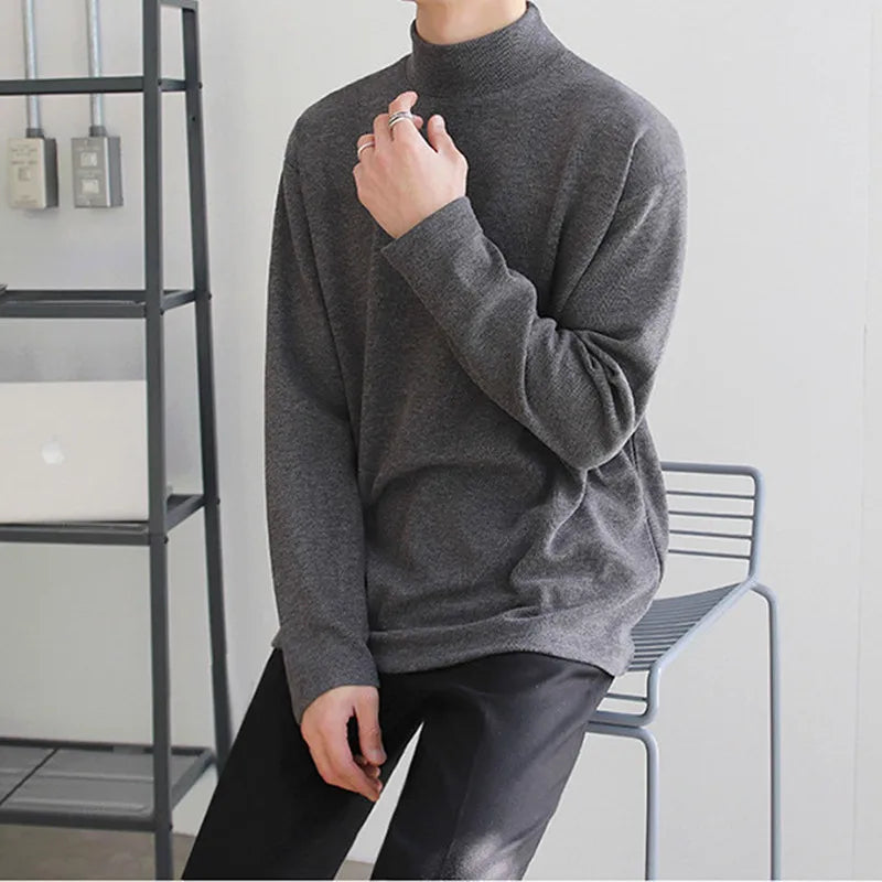 Axair Double-Sided Fleece Mock Neck Sweater