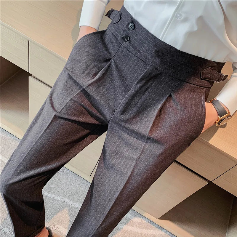 Axair British Casual Wide-Leg Pants