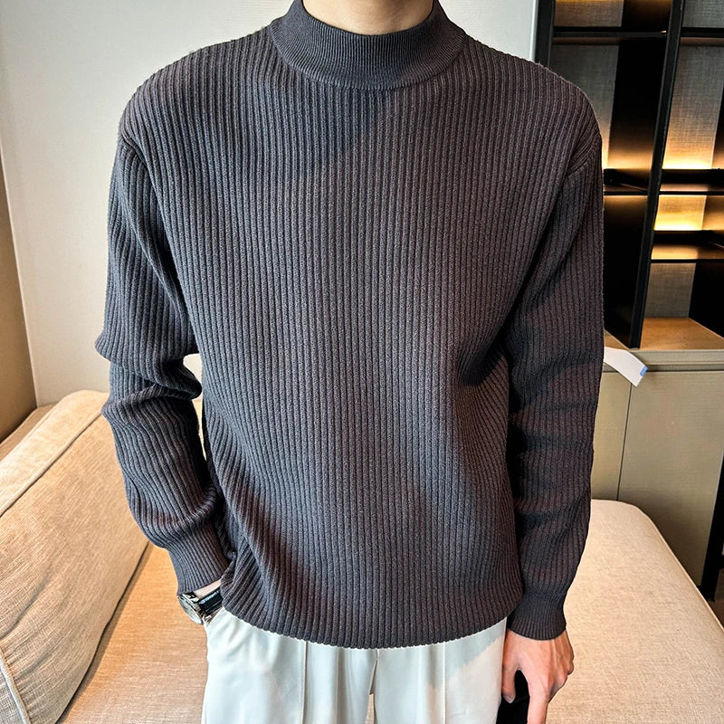 Axair Mock Neck Woolen Pullover Sweater