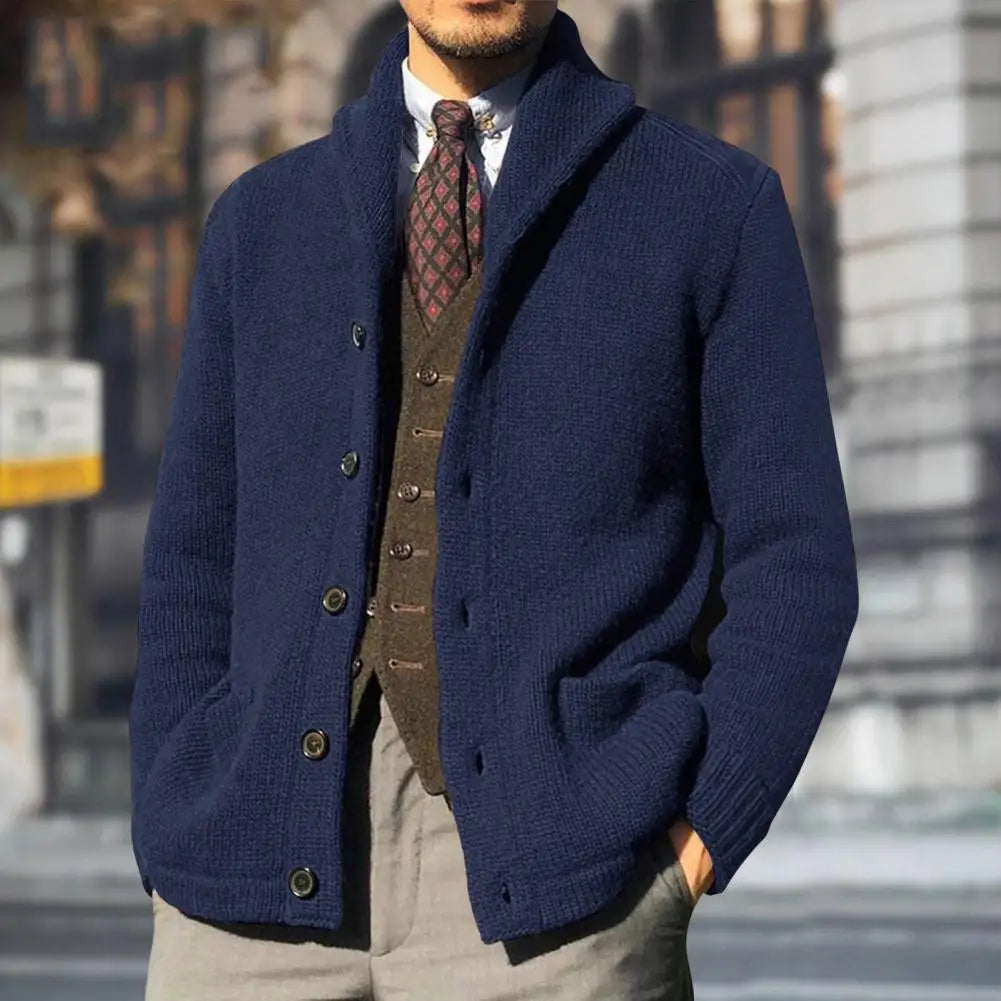 Axair Men's Knitted Cardigan Coat