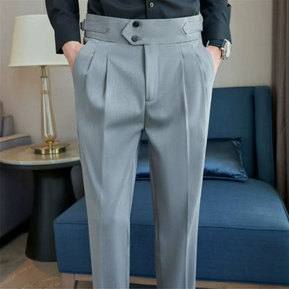 Axair British Casual Wide-Leg Pants