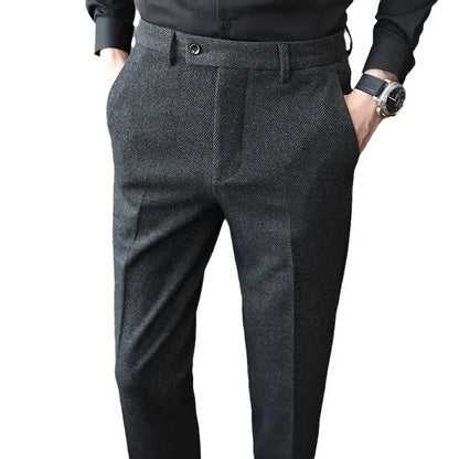 Axair Herringbone Woolen Pants